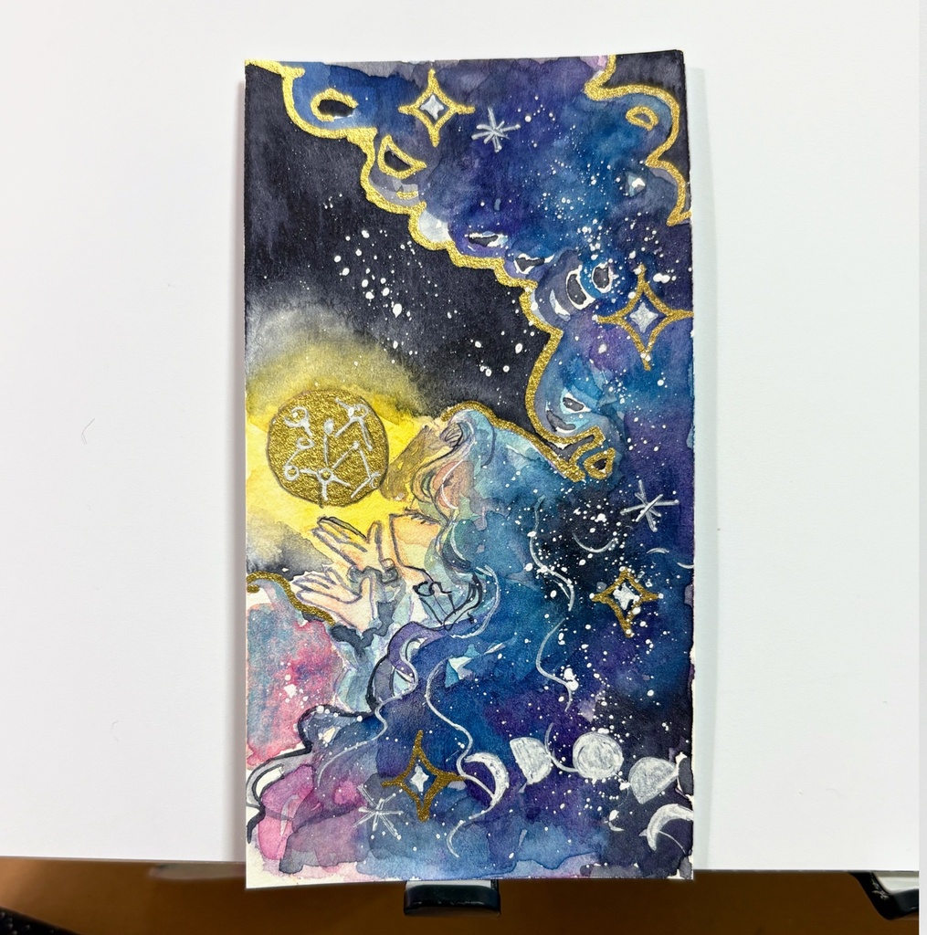 手描きミニ原画 「月の守護者」