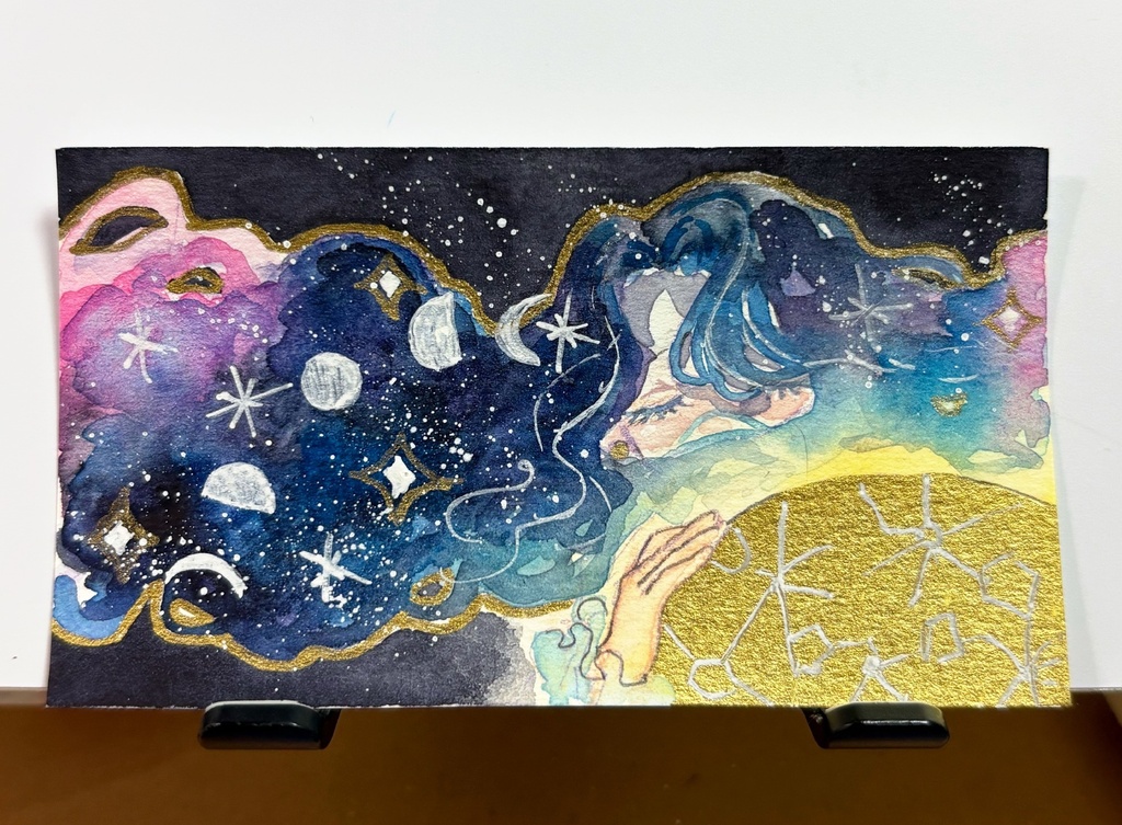 手描きミニ原画 「月の守護者」