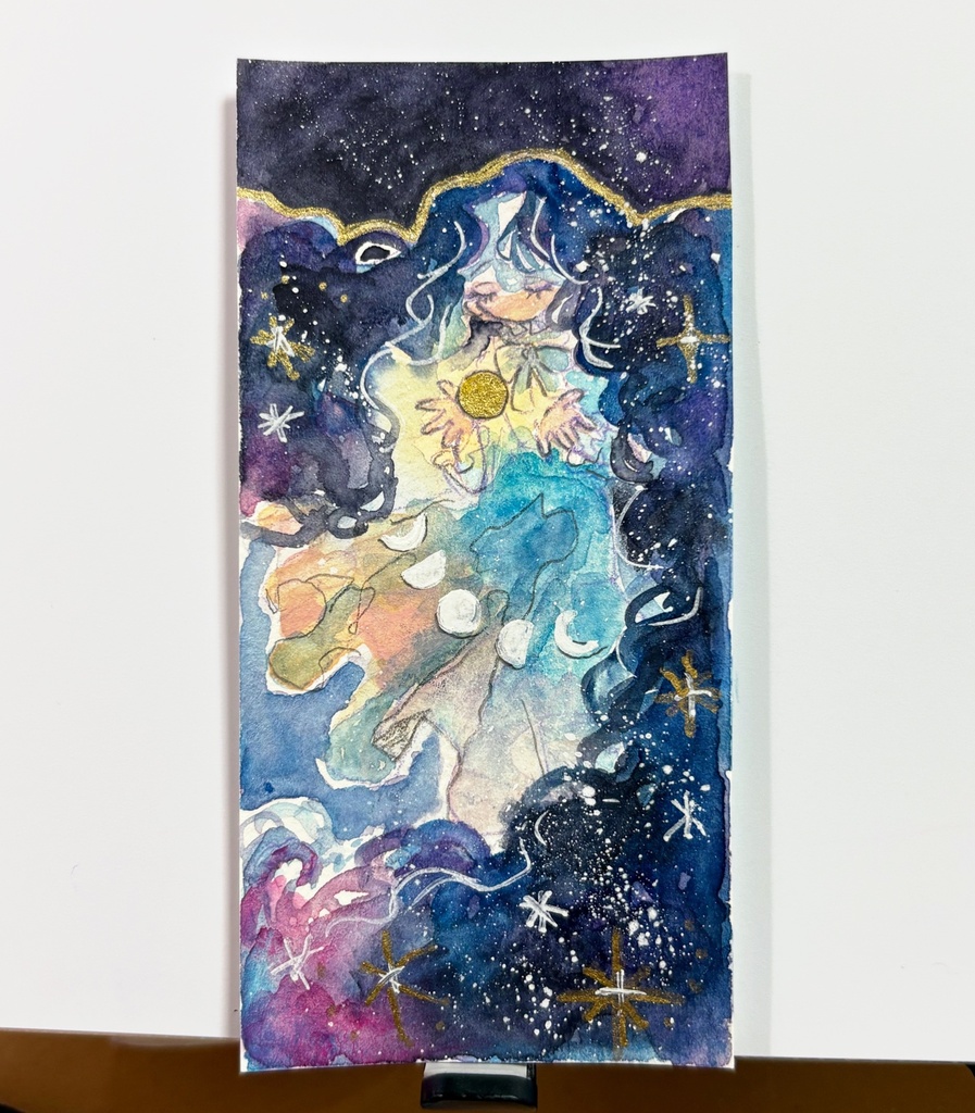 手描きミニ原画 「月の守護者」