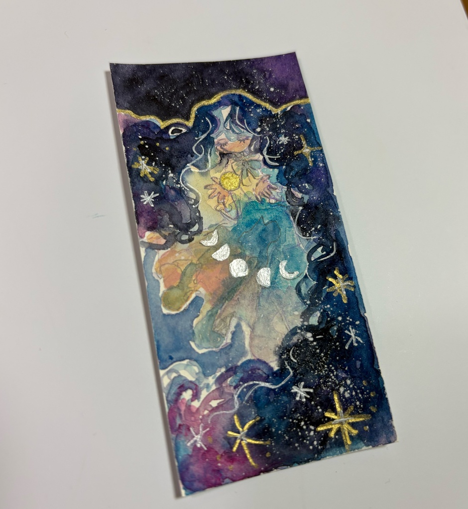 手描きミニ原画 「月の守護者」