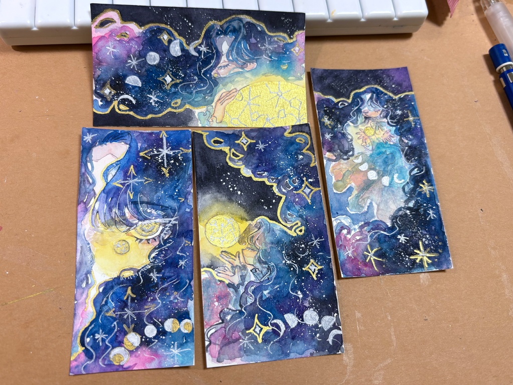 手描きミニ原画 「月の守護者」