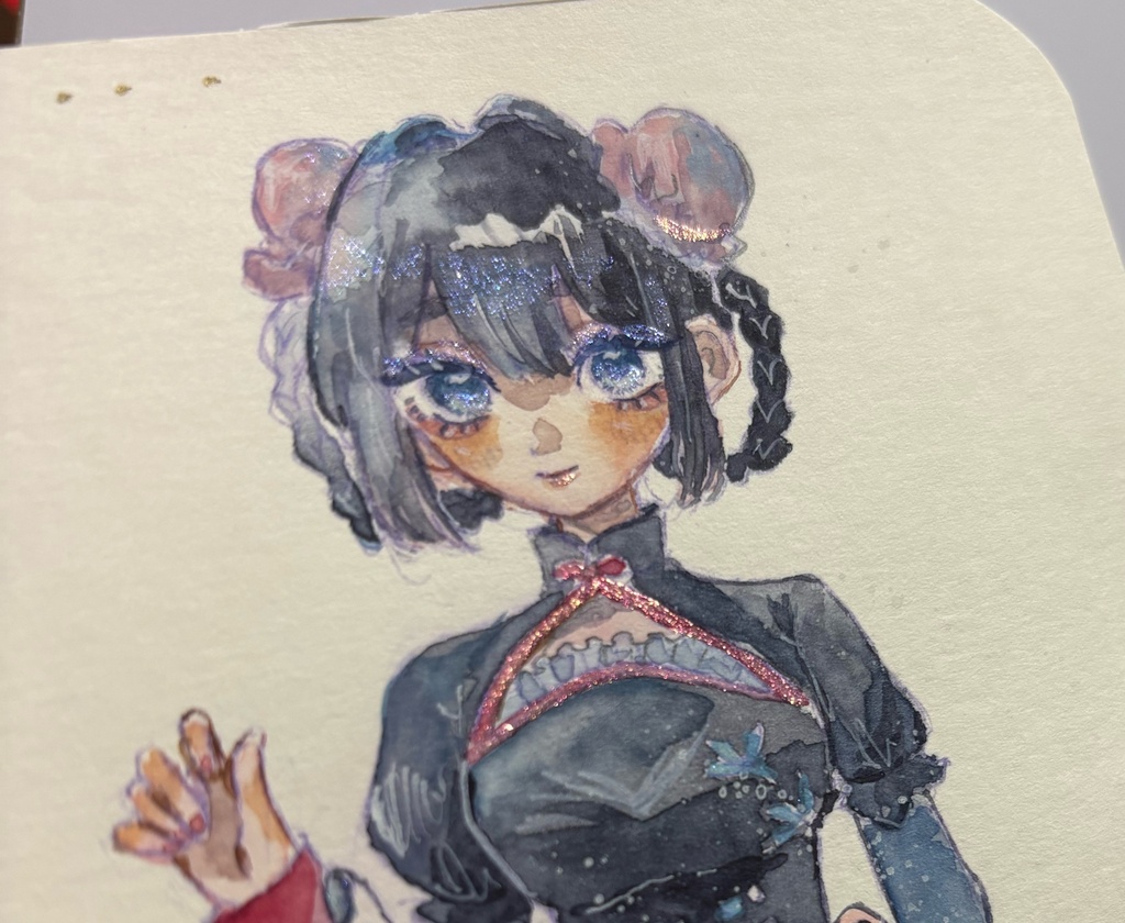 中華風ガール 手描き原画