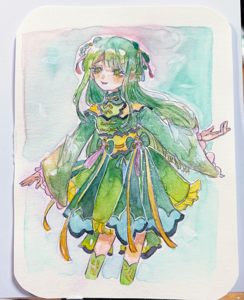 中華風ガール 手描き原画