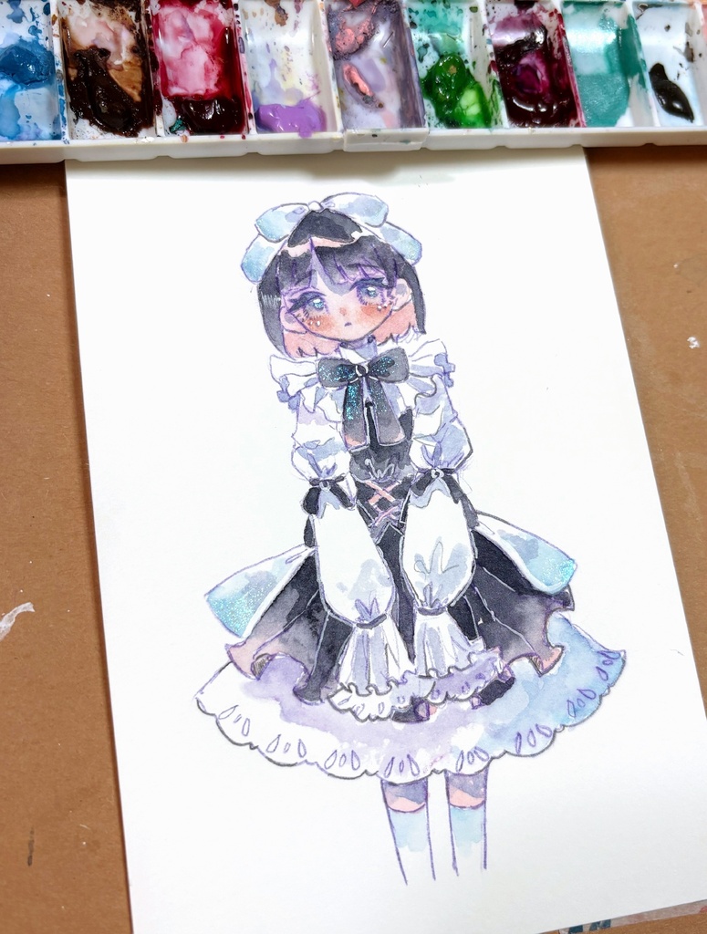 メイドロリータちゃん　手描き原画