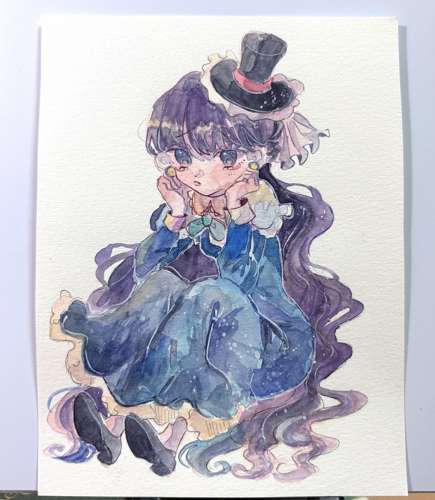 手描き原画「待ちぼうけ」