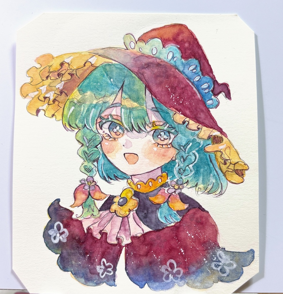 手描き原画　花の魔女