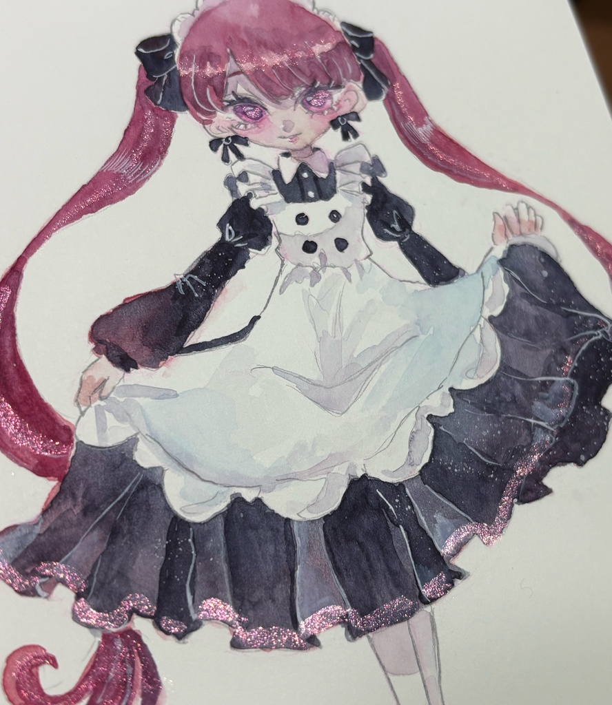 手描き原画 メイドリーダーちゃん
