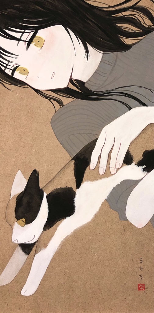 【原画】三毛猫