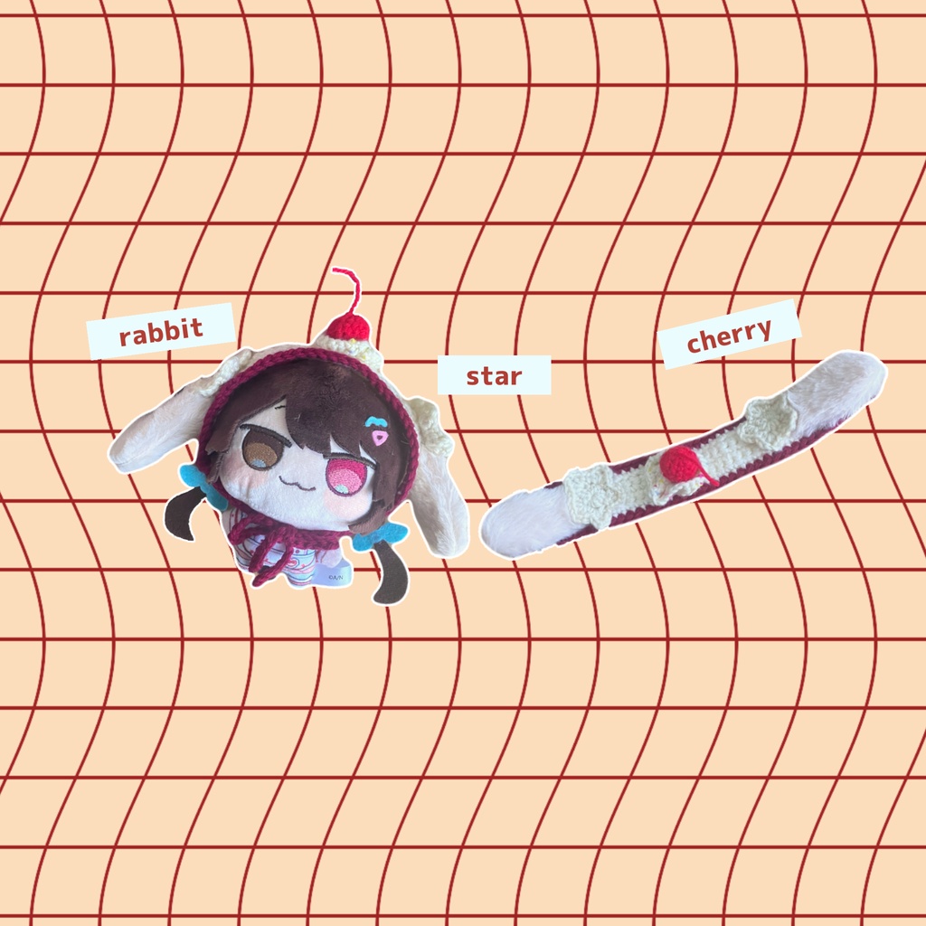 ￤ さくらんぼ拾ったうさぎヘッドドレス 