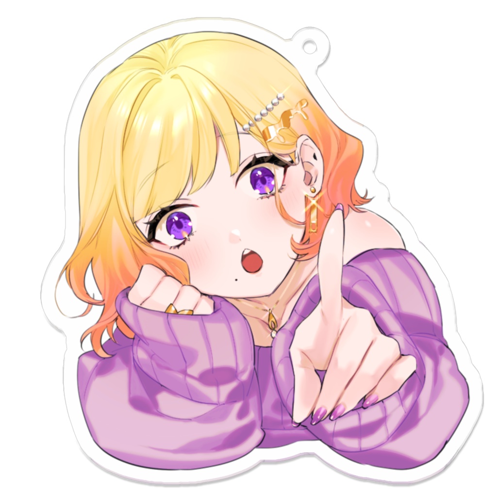 ゆらぎぽたく活動1周年記念アクキー驚き顔