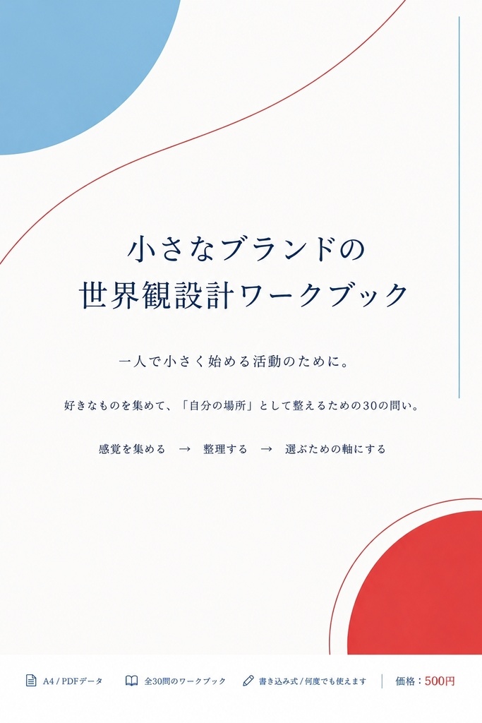 小さなブランドの世界観設計ワークブック