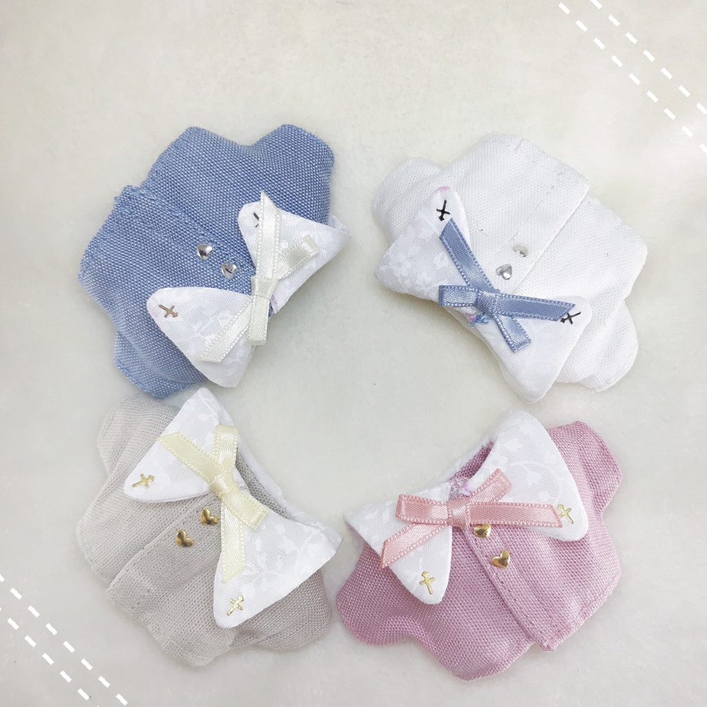 10cmぬい用:しろうさぎの花畑コーデセット