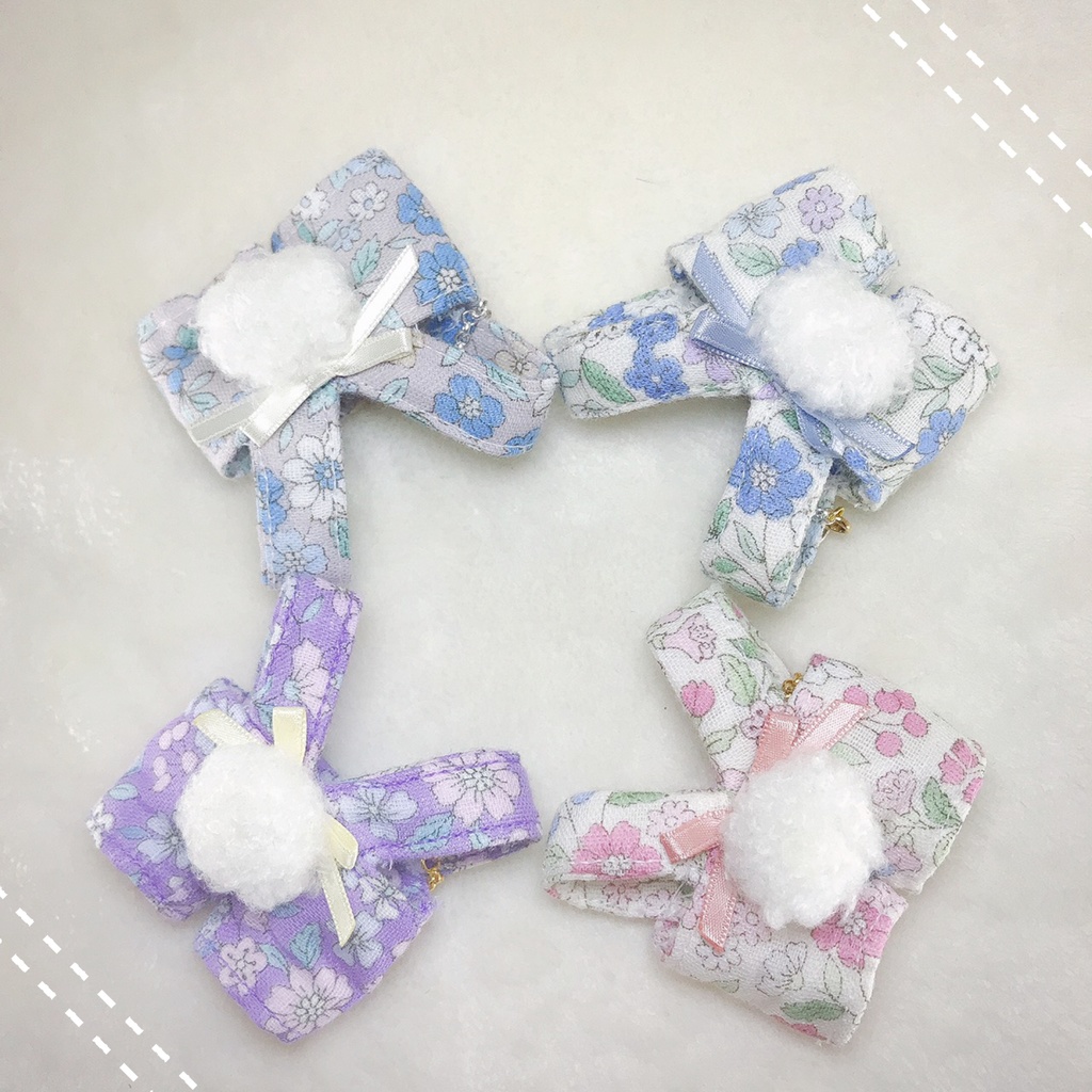 10cmぬい用:しろうさぎの花畑コーデセット