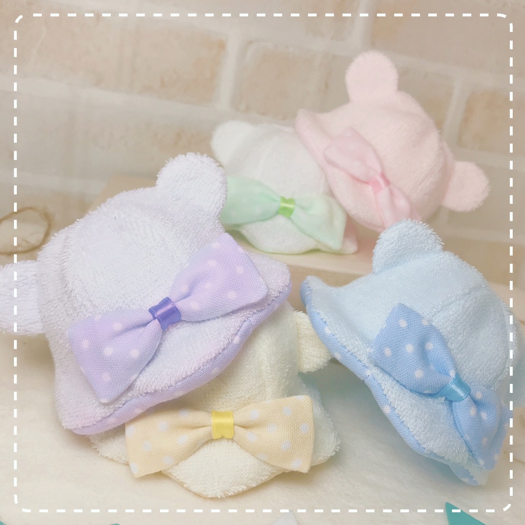 10cmぬい用:おさんぽくまちゃんハット/5種