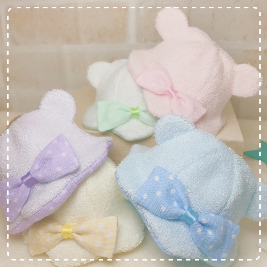 10cmぬい用:おさんぽくまちゃんハット/5種