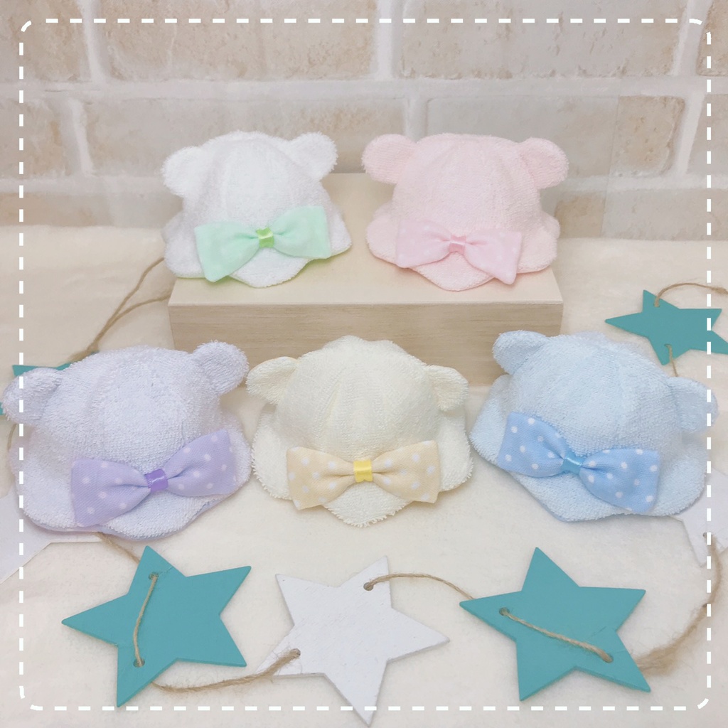 10cmぬい用:おさんぽくまちゃんハット/5種