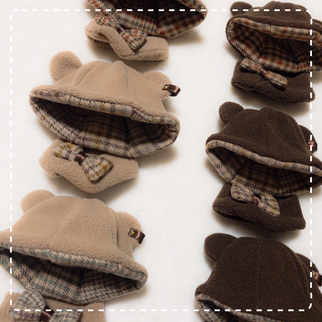10cmぬい用:おでかけくまちゃんコーデセット