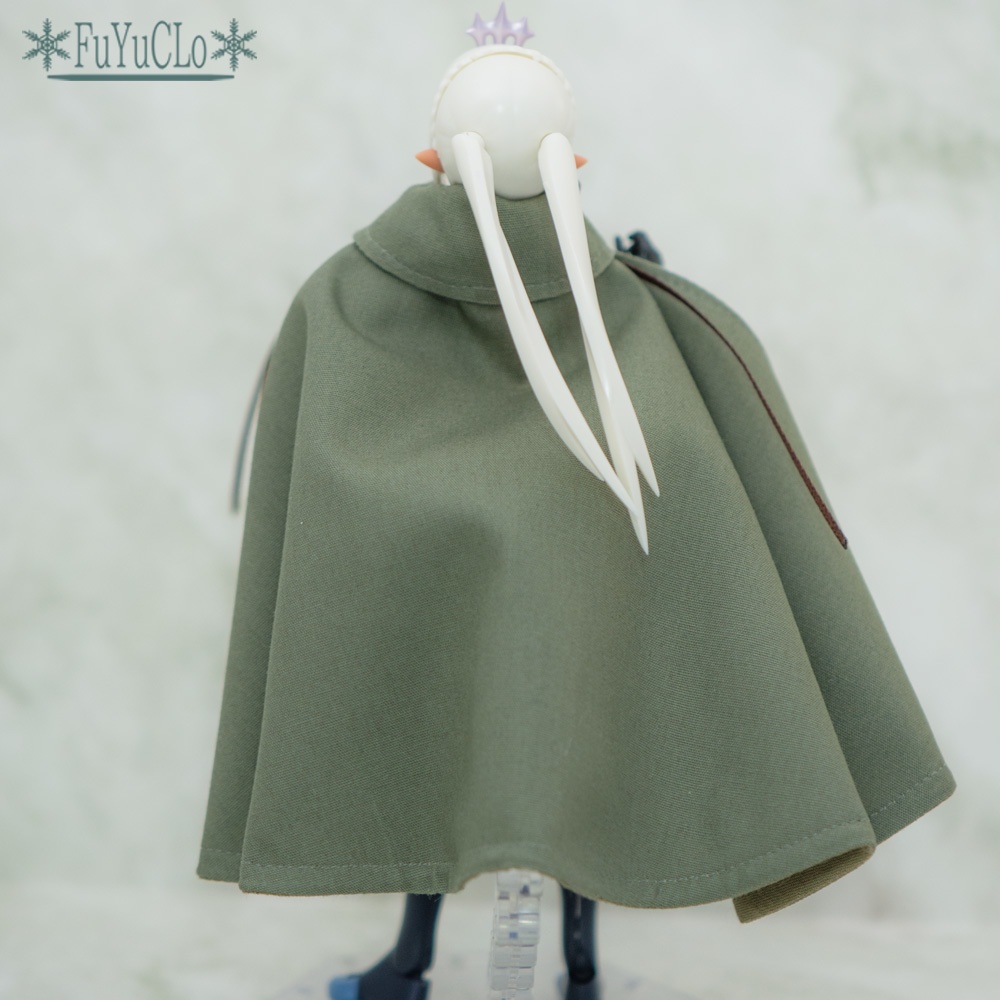 1/12サイズ 衿付きマント カーキ タイプA