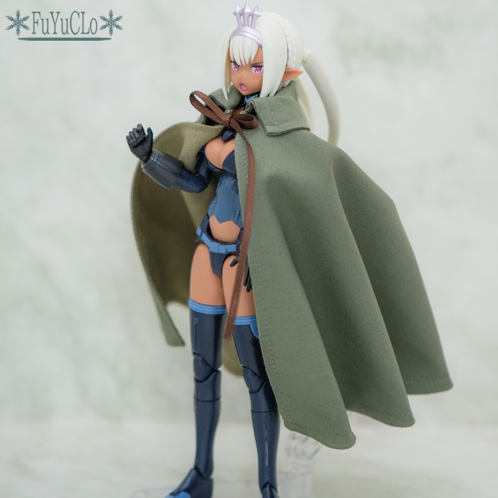 1/12サイズ 衿付きマント カーキ タイプA