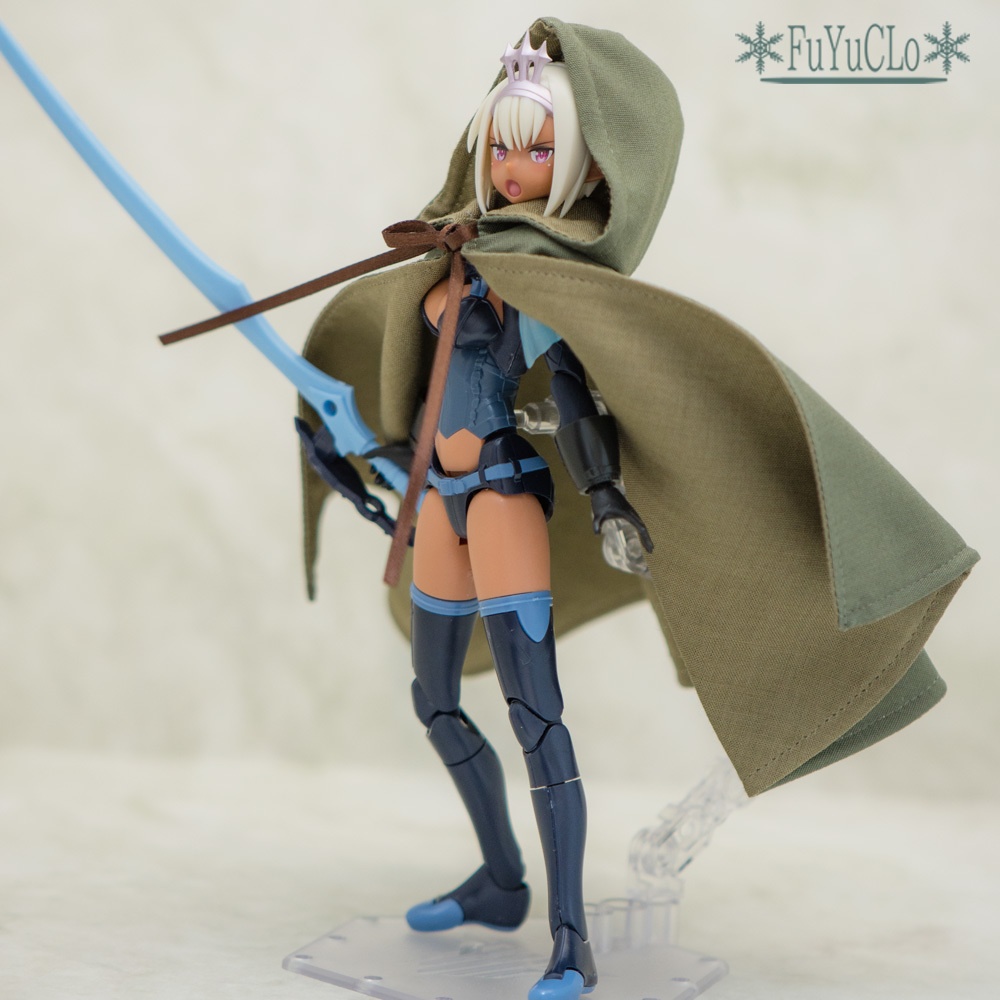 1/12サイズ フード付きマント カーキ タイプA