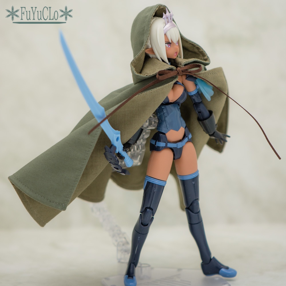 1/12サイズ フード付きマント カーキ タイプA