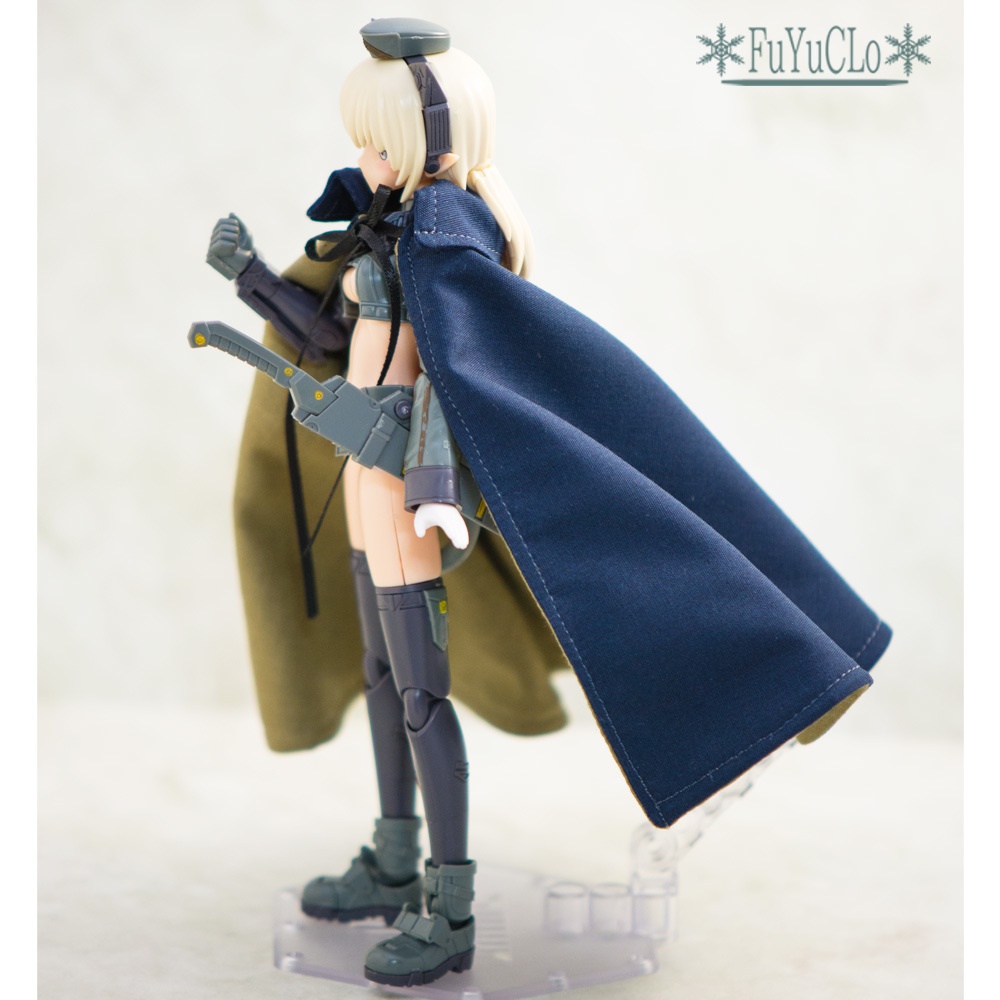 1/12サイズ 衿付きマント ネイビー タイプA