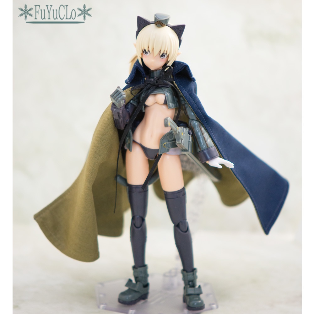 1/12サイズ 衿付きマント ネイビー タイプA