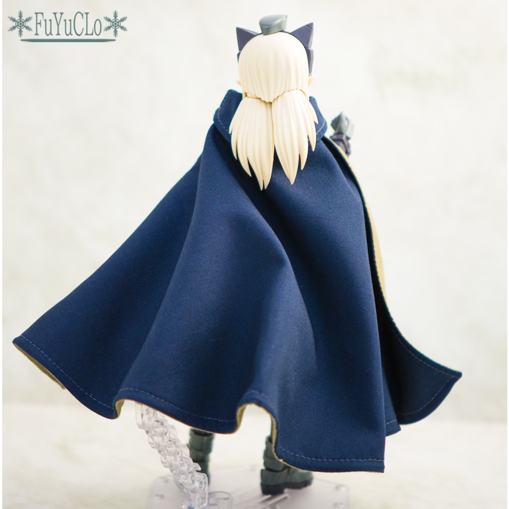 1/12サイズ 衿付きマント ネイビー タイプA