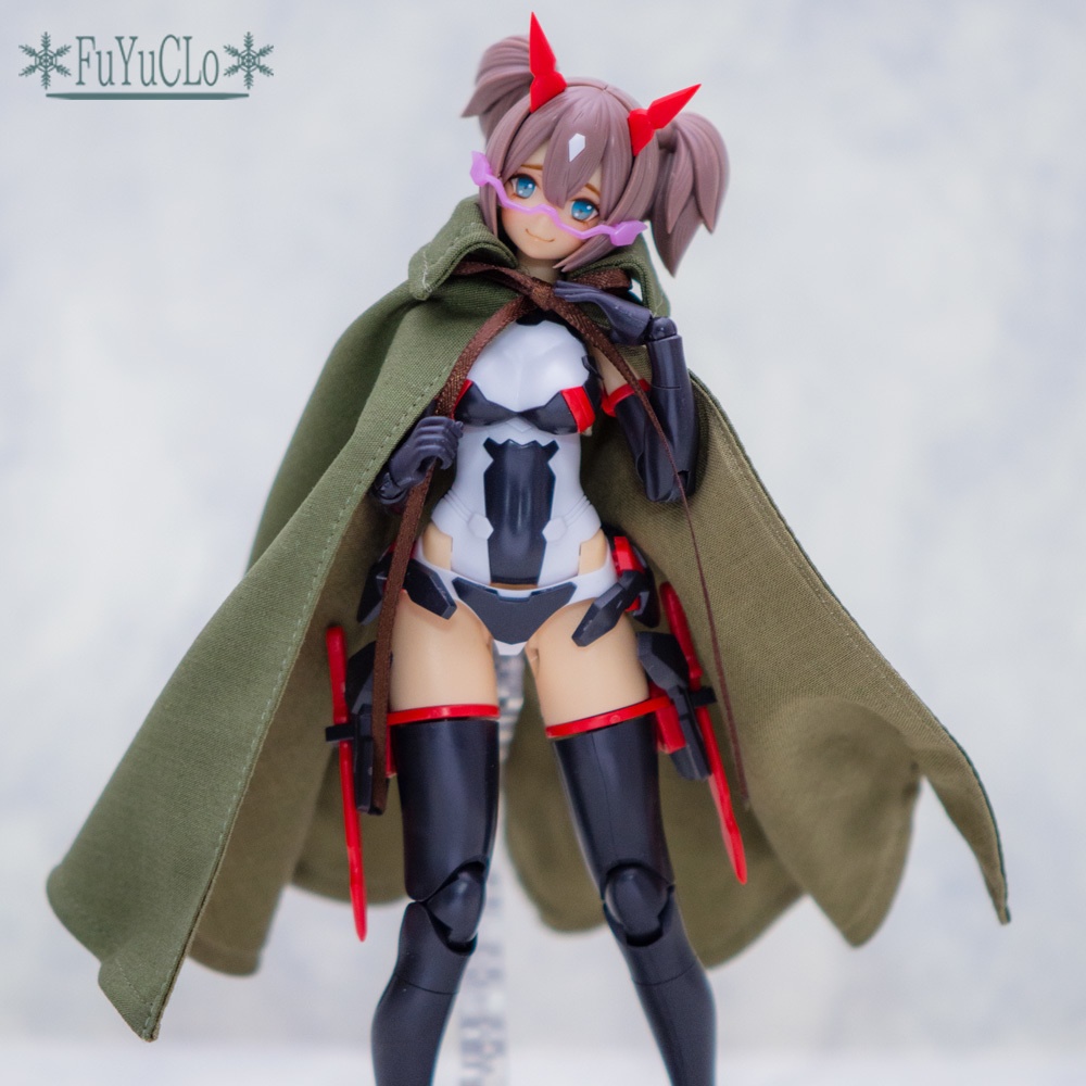 1/12サイズ 衿付きマント モスグリーン タイプA