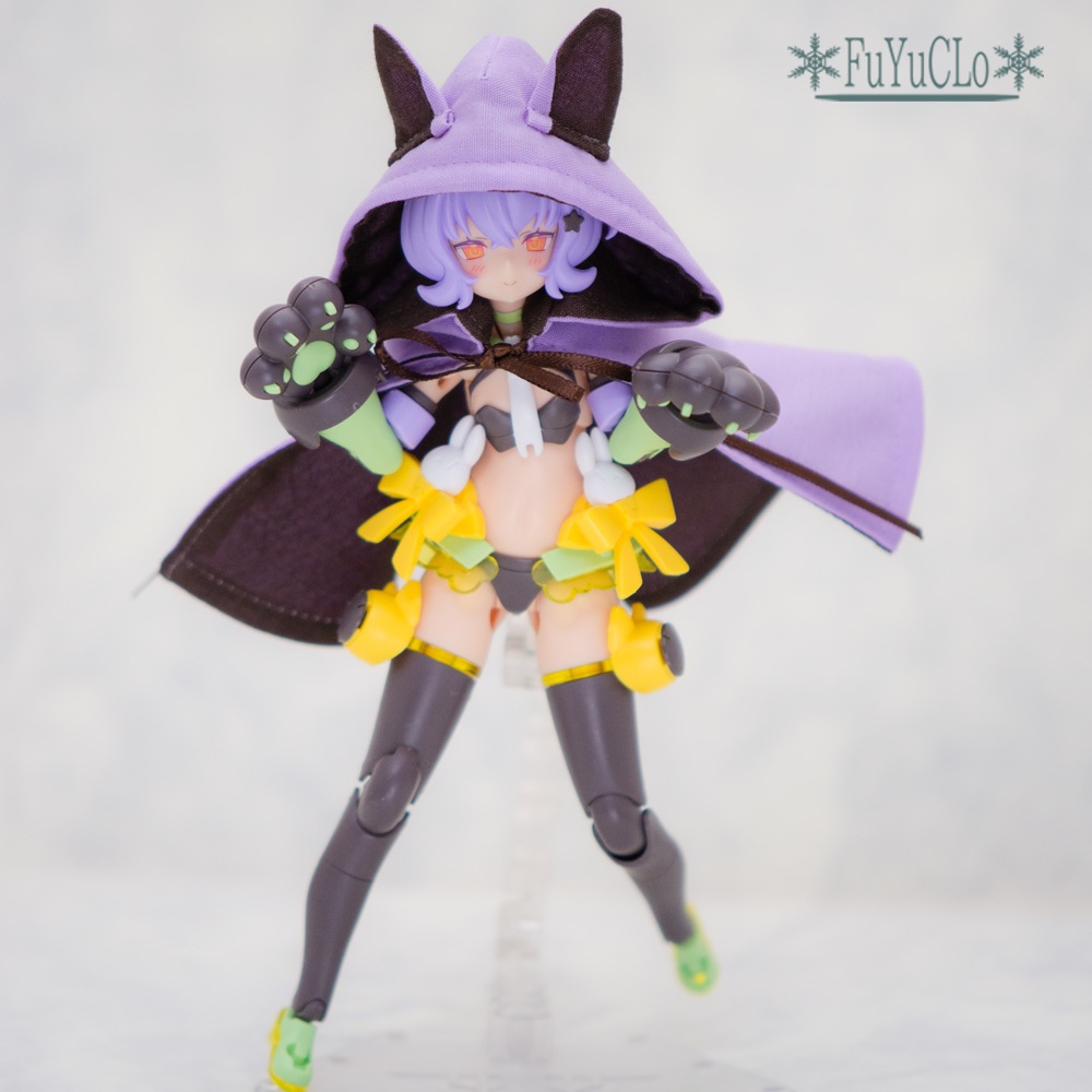 1/12サイズ 耳付きショートマント ラベンダー タイプA
