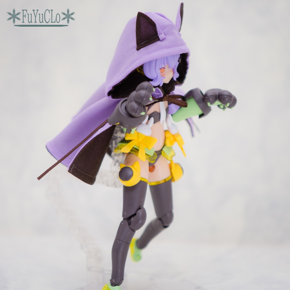 1/12サイズ 耳付きショートマント ラベンダー タイプA