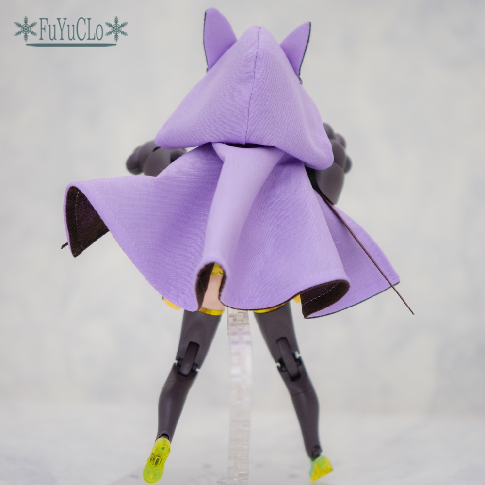 1/12サイズ 耳付きショートマント ラベンダー タイプA