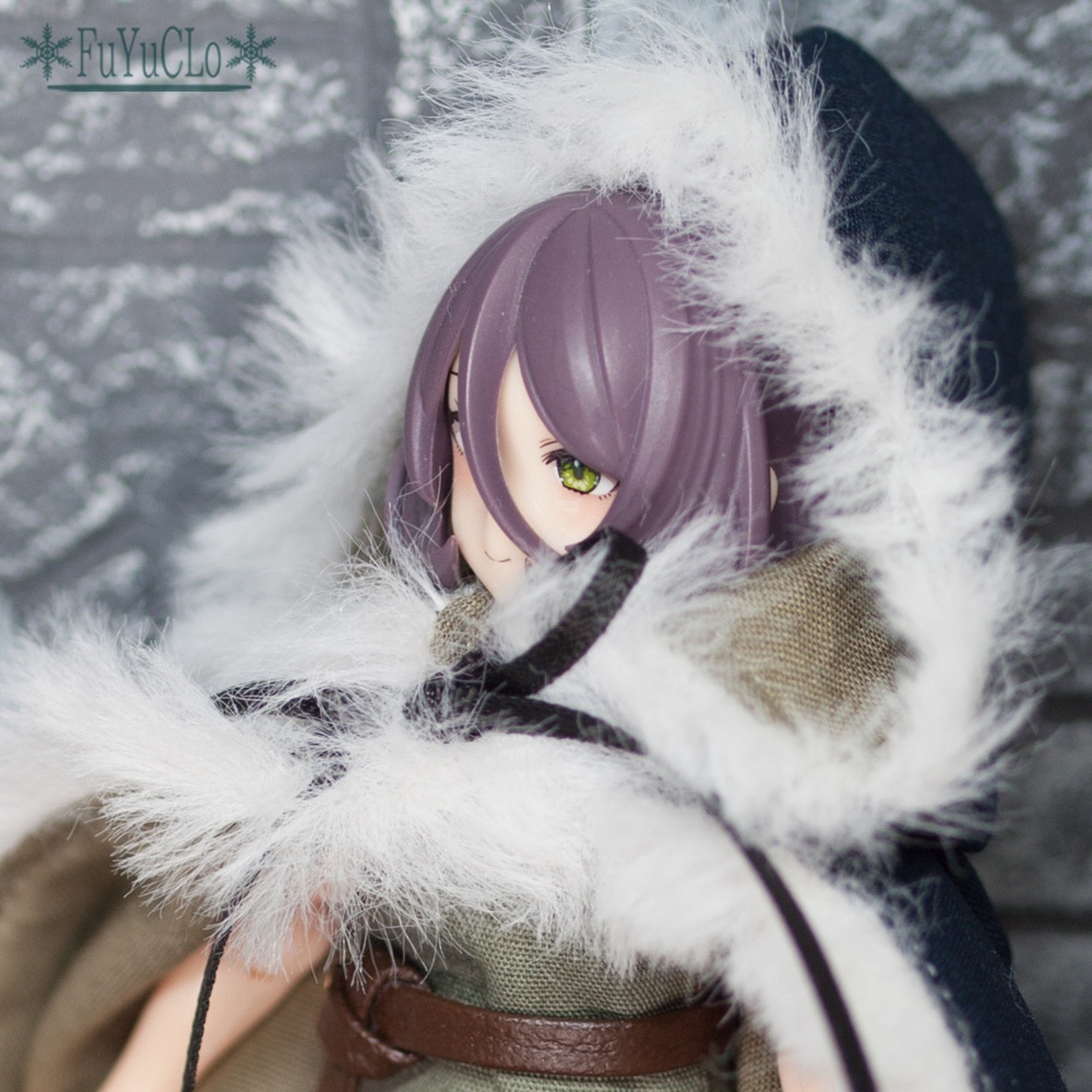 1/12サイズ ファー付きフードマント ネイビー