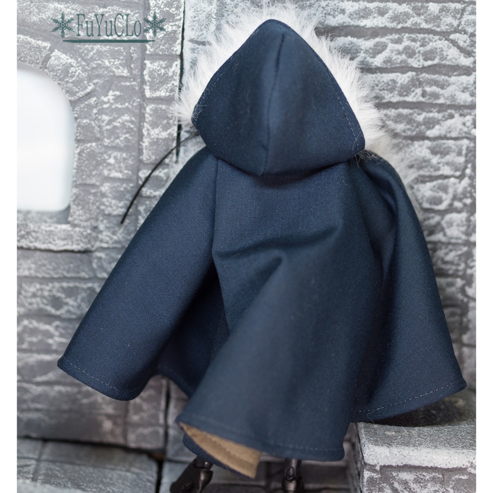 1/12サイズ ファー付きフードマント ネイビー