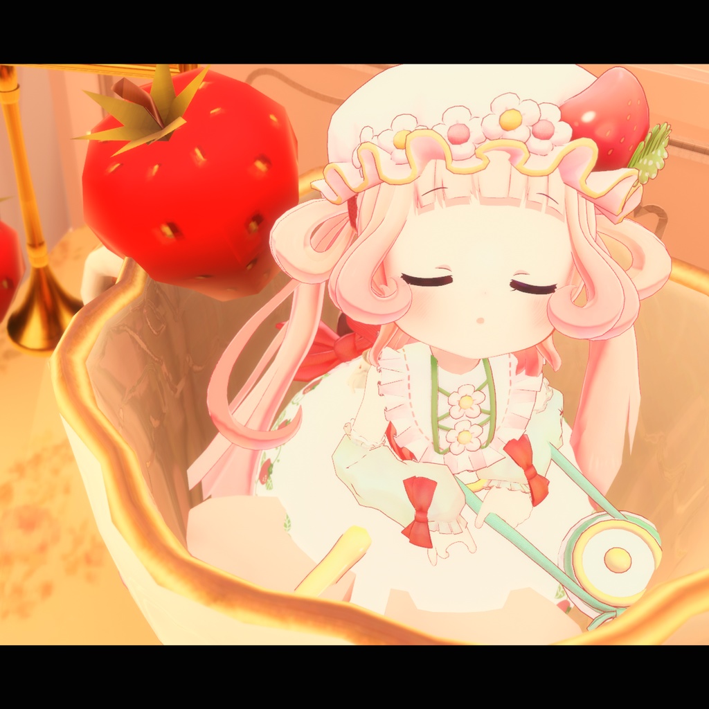 ストロベリーミルクティー オリジナル3Dモデル 【VRChat & VRMアバター】