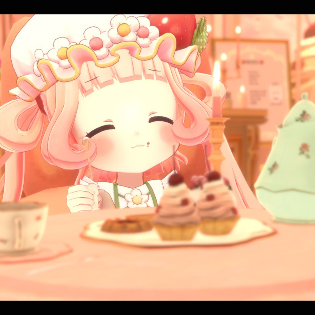 ストロベリーミルクティー オリジナル3Dモデル 【VRChat & VRMアバター】