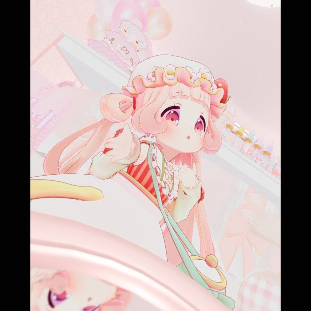 ストロベリーミルクティー オリジナル3Dモデル 【VRChat & VRMアバター】