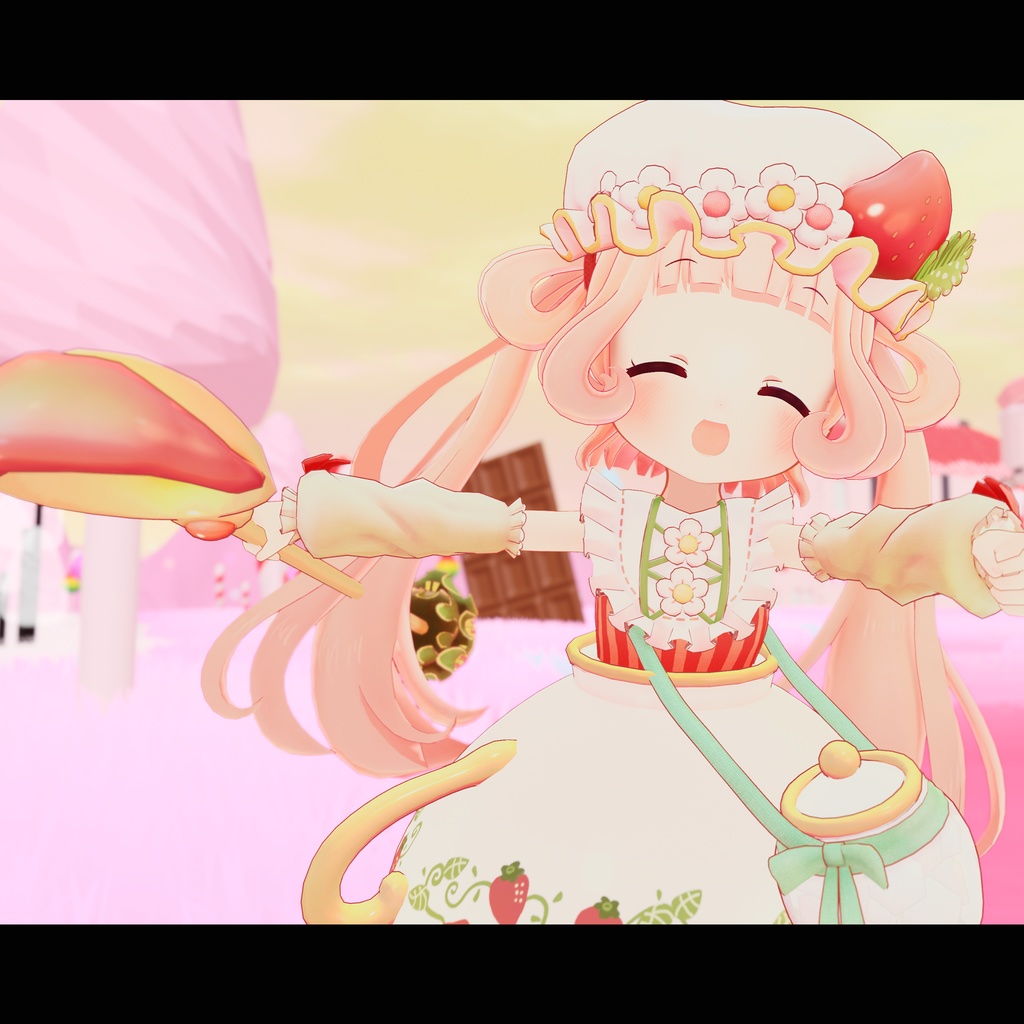 ストロベリーミルクティー オリジナル3Dモデル 【VRChat & VRMアバター】