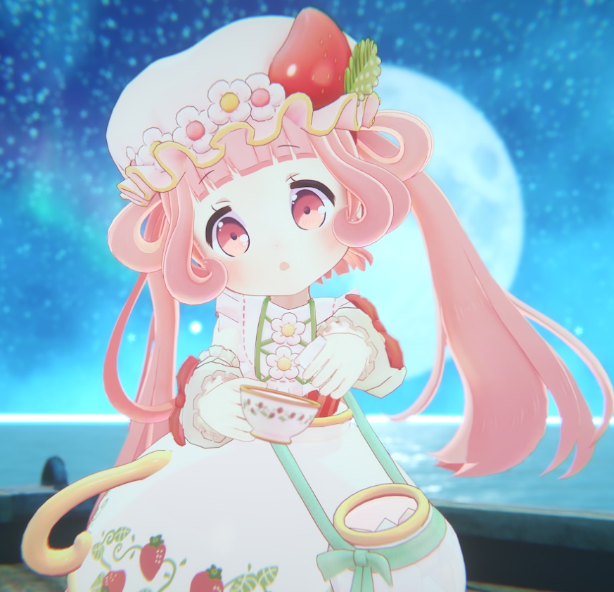 ストロベリーミルクティー オリジナル3Dモデル 【VRChat & VRMアバター】