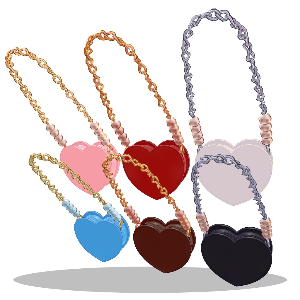 2Way ハートのバッグ【3Dモデル】