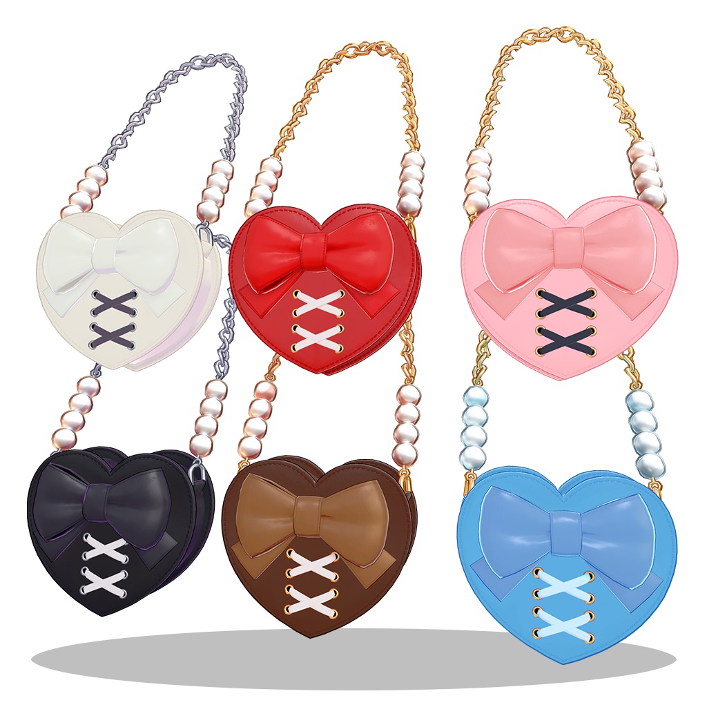 2Way ハートのバッグ【3Dモデル】