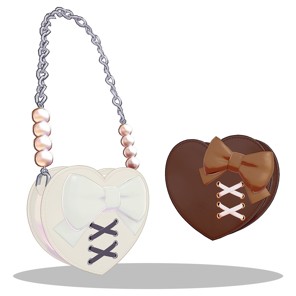 2Way ハートのバッグ【3Dモデル】