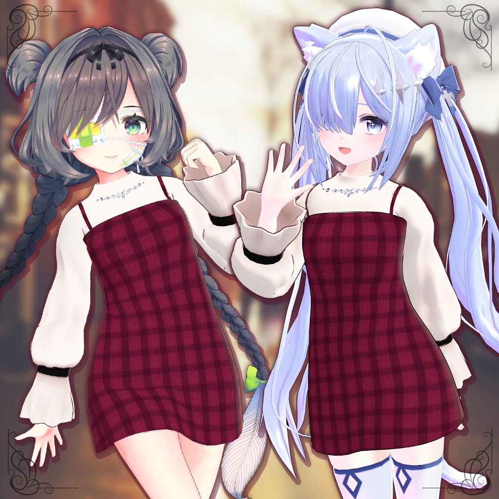 【複数アバター】キャミソールワンピース【専用衣装】