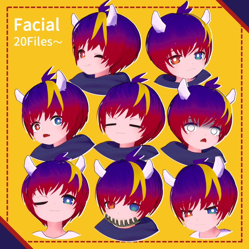 ひゅーじょん君 オリジナル3Dモデル -VRChatアバター & VRM