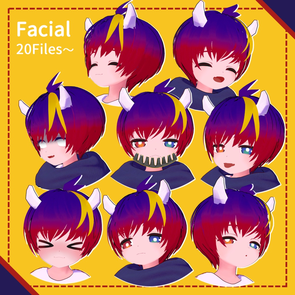 ひゅーじょん君 オリジナル3Dモデル -VRChatアバター & VRM