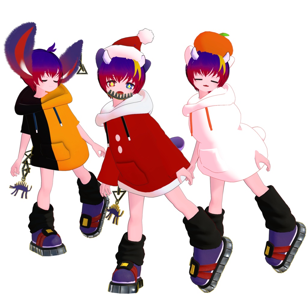 ひゅーじょん君 オリジナル3Dモデル -VRChatアバター & VRM