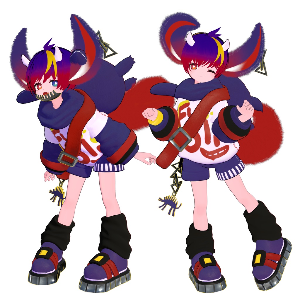 ひゅーじょん君 オリジナル3Dモデル -VRChatアバター & VRM