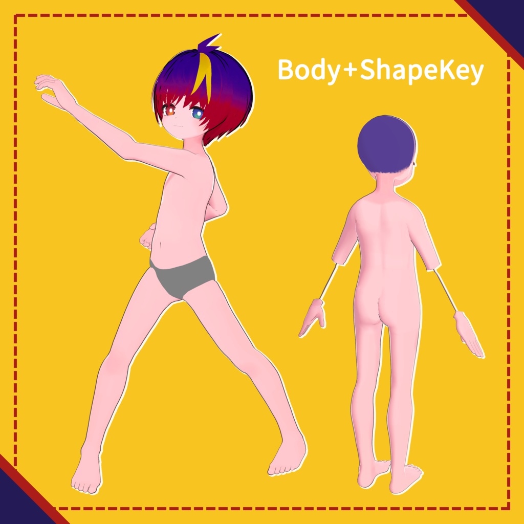 ひゅーじょん君 オリジナル3Dモデル -VRChatアバター & VRM