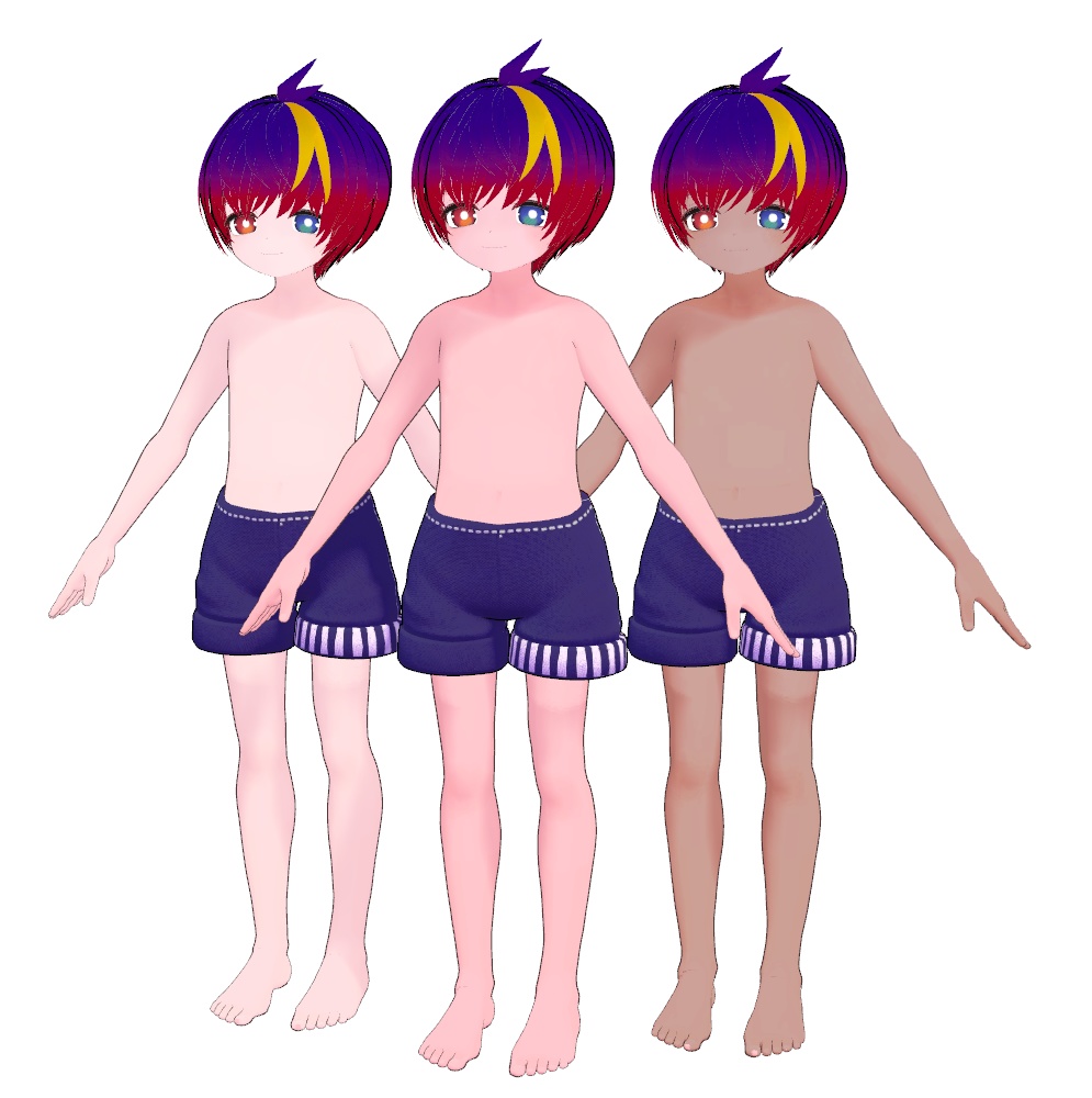 ひゅーじょん君 オリジナル3Dモデル -VRChatアバター & VRM