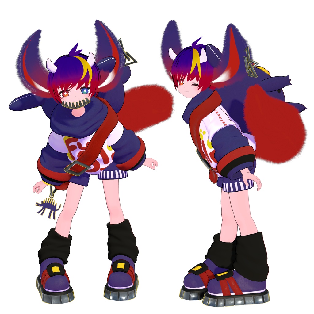 ひゅーじょん君 オリジナル3Dモデル -VRChatアバター & VRM